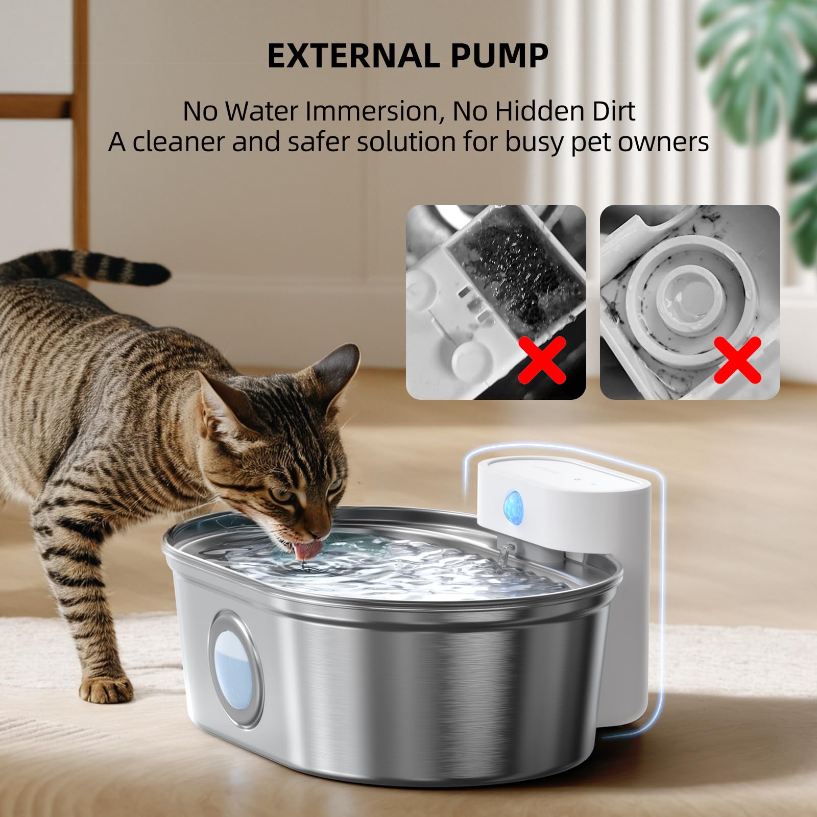 uahpet 5000mAh battery enables cordless operation for long use.