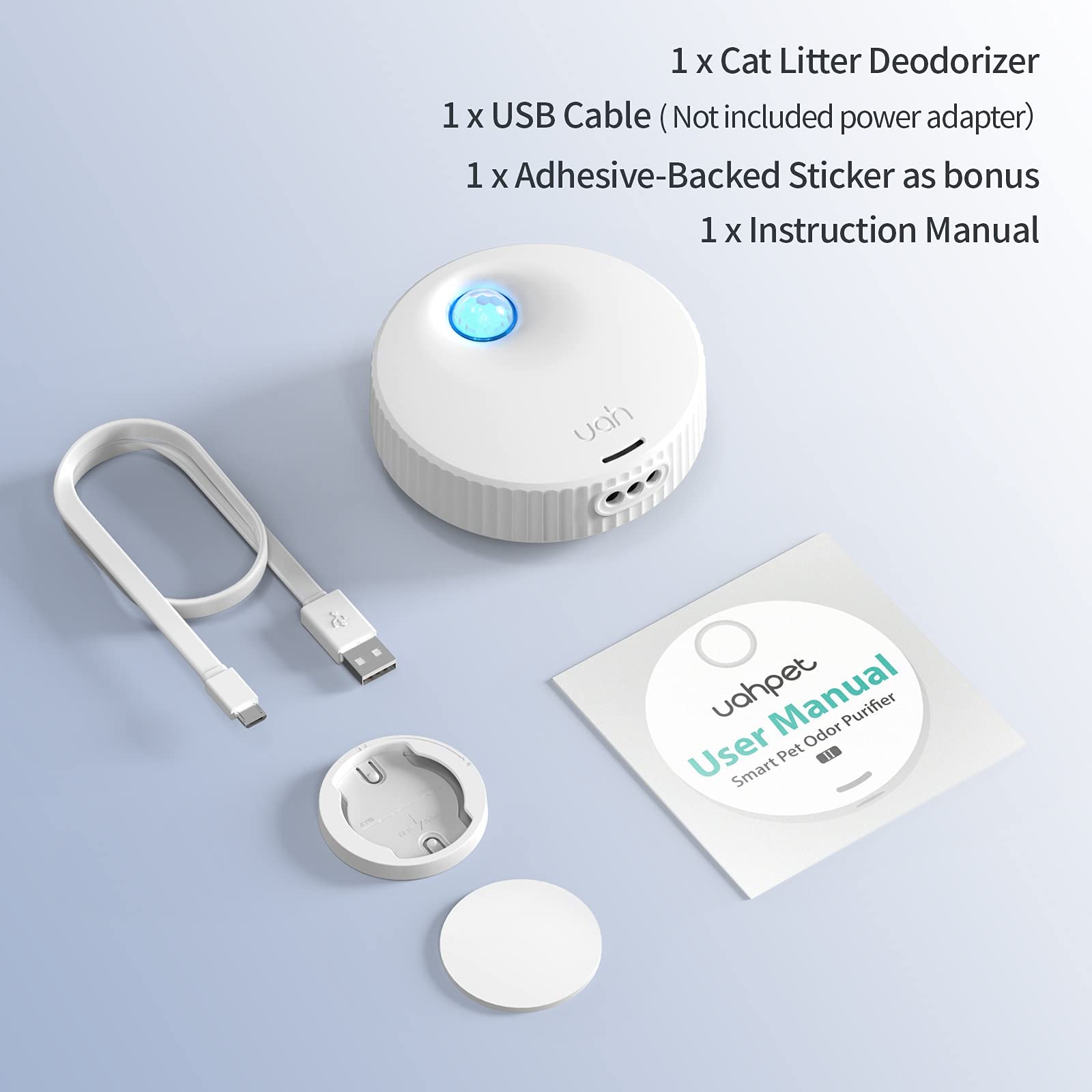 uahpet Gen 2 compact design fits neatly near litter boxes and pet zones.