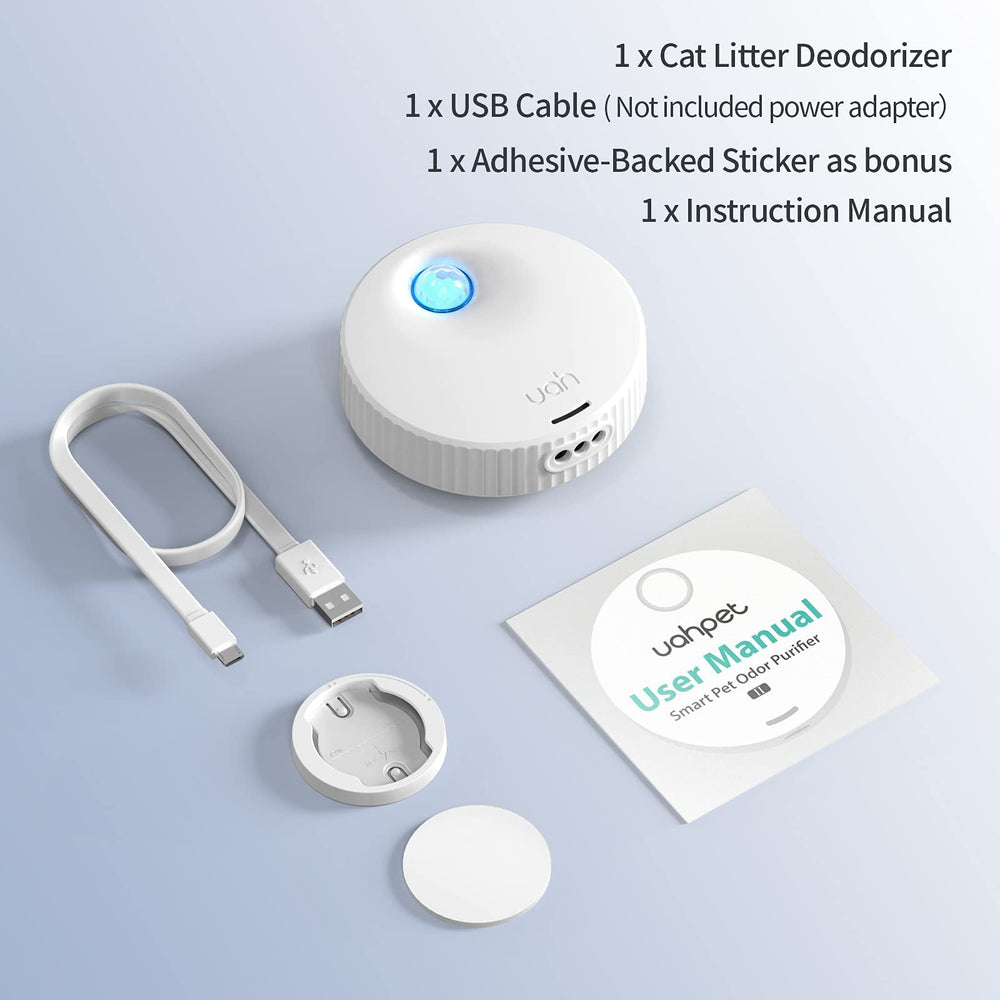 uahpet Gen 2 compact design fits neatly near litter boxes and pet zones.