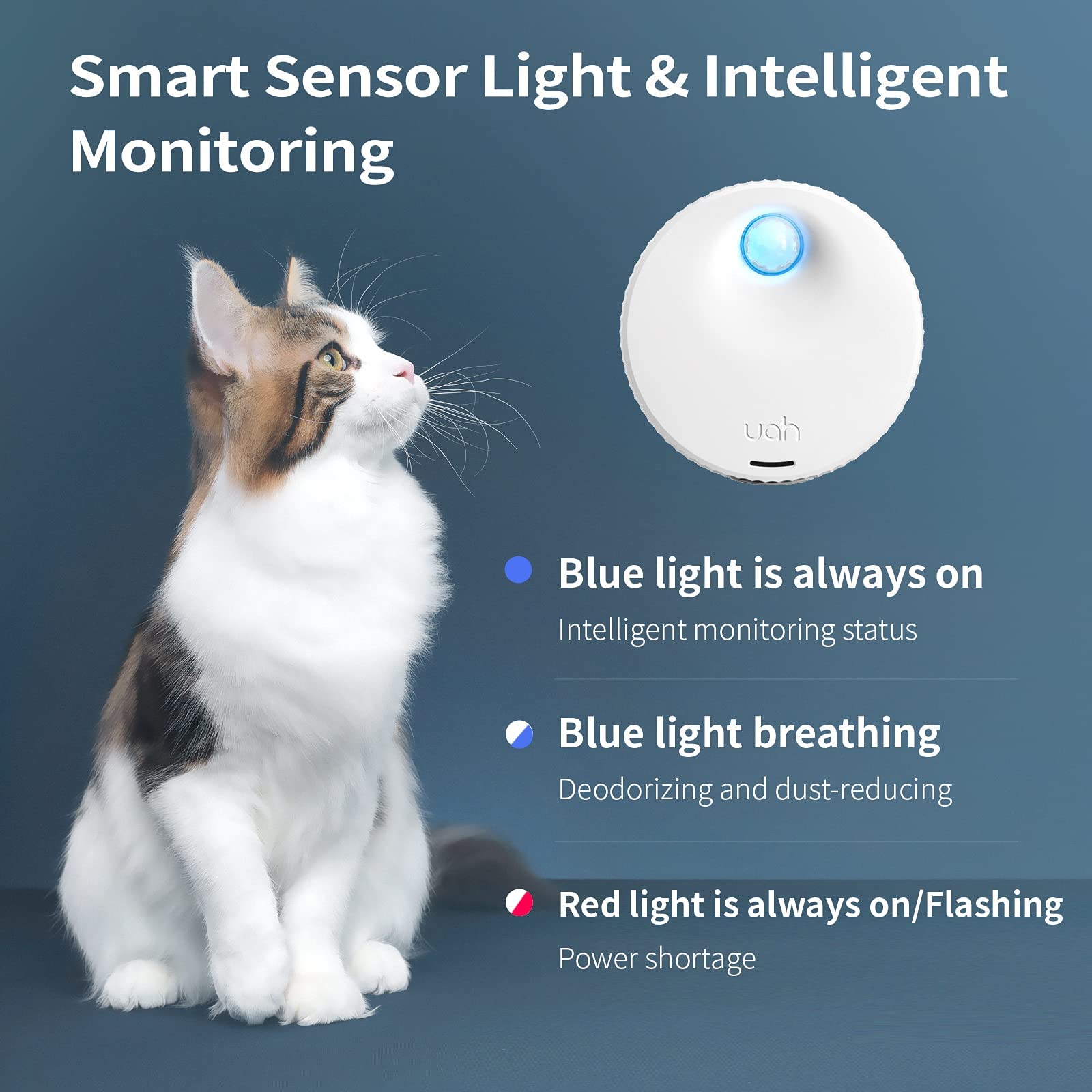 uahpet Gen 2 operates quietly under 20 dB for a peaceful home environment.