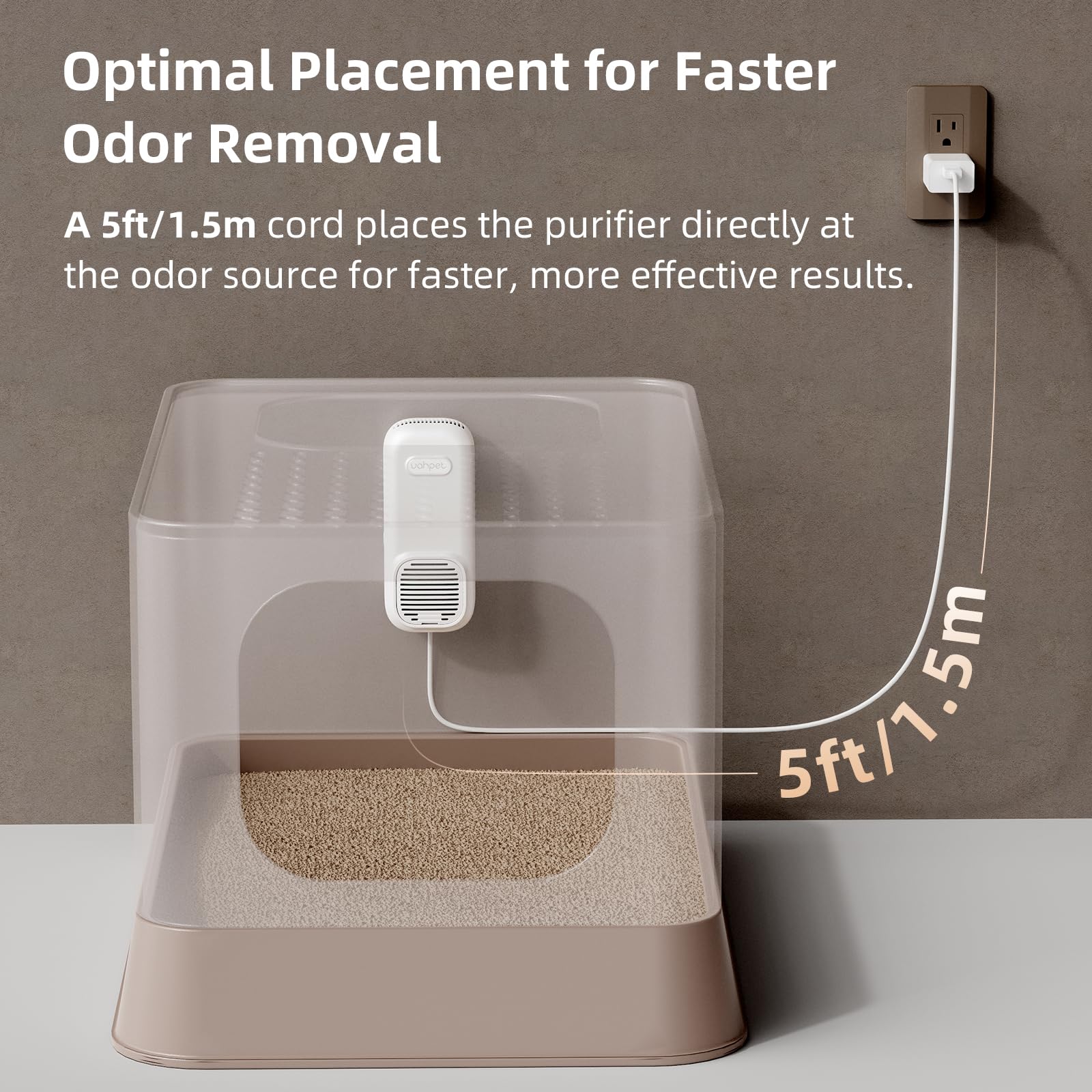 uahpet cat litter deodorizer small space setup in compact home