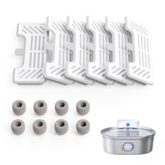 uahpet pro filter 6-pack packaging showing multi-layer filtration for fresher fountain water.