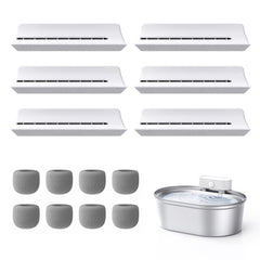 uahpet replacement filters for stainless steel cat fountain—6-pack for fresh water