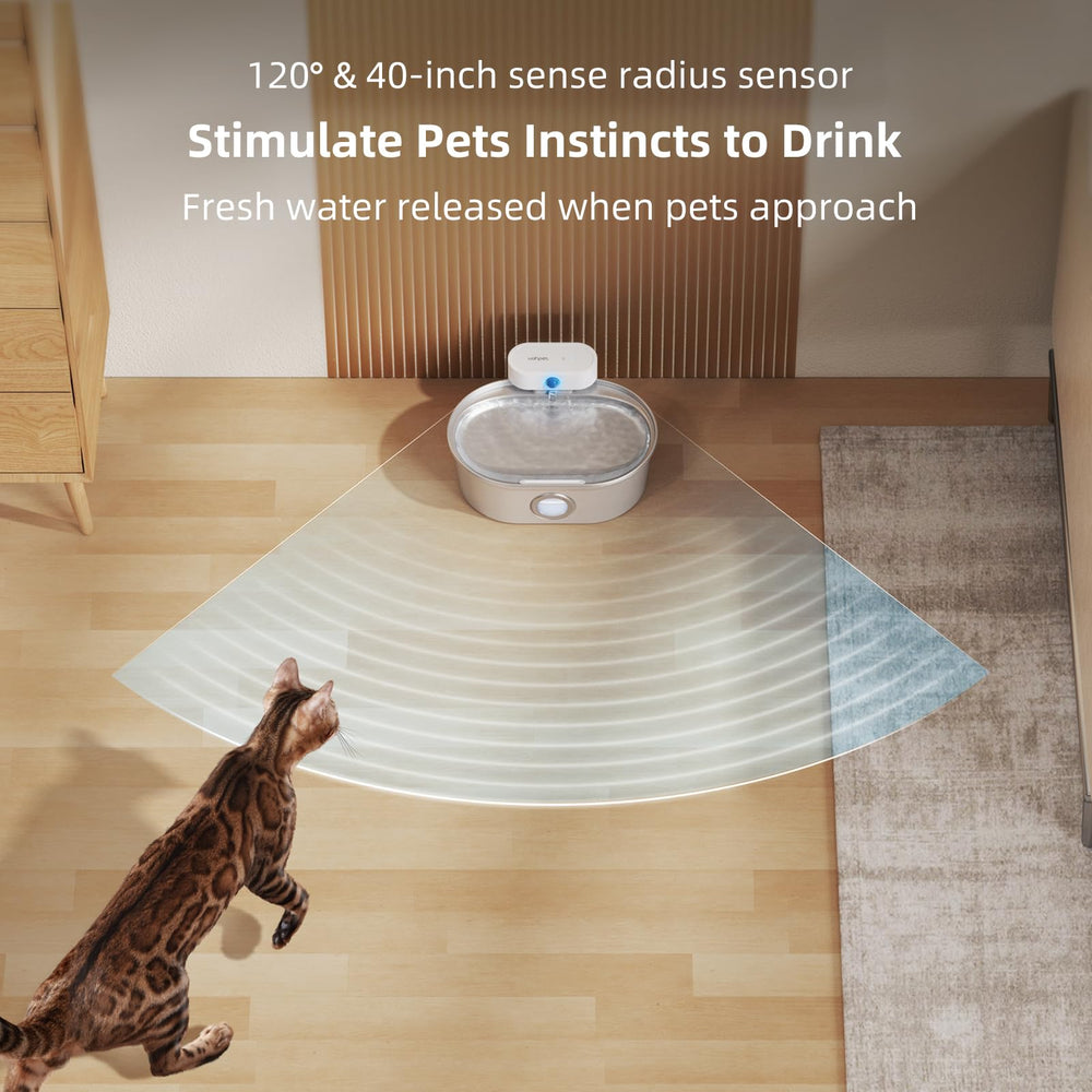 uahpet water level window display shows remaining water at a glance.
