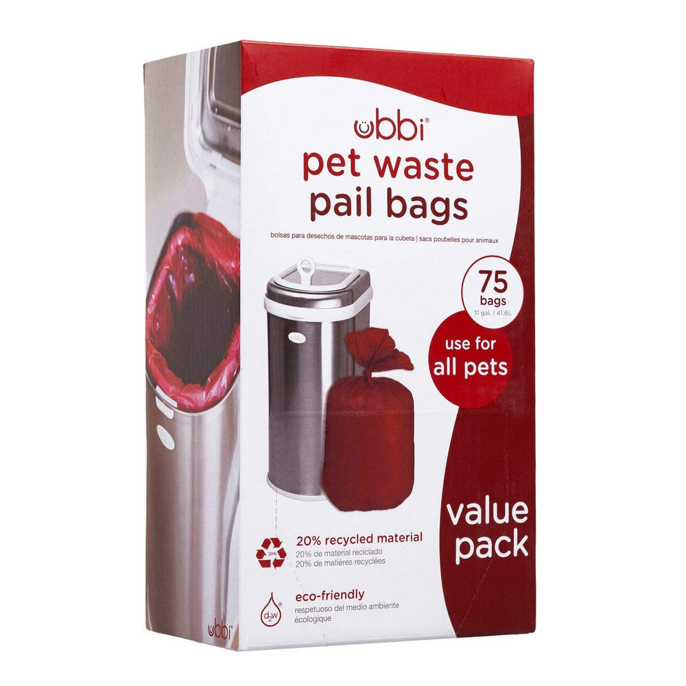 Ubbi pet waste pail bags with 13-gallon capacity ideal for large messes
