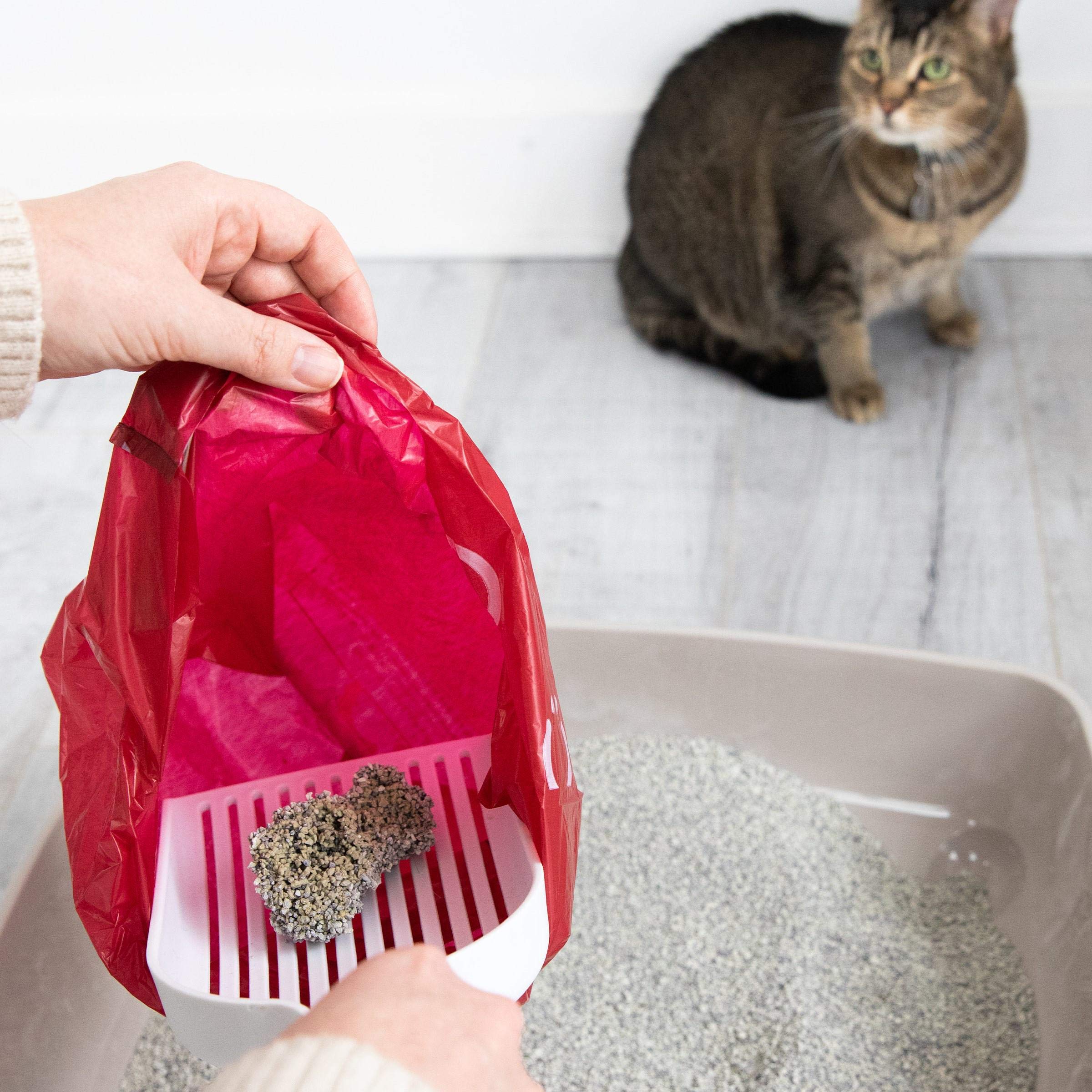 Ubbi Pet Waste Sacks easy-tie tabs for quick, hygienic sealing.