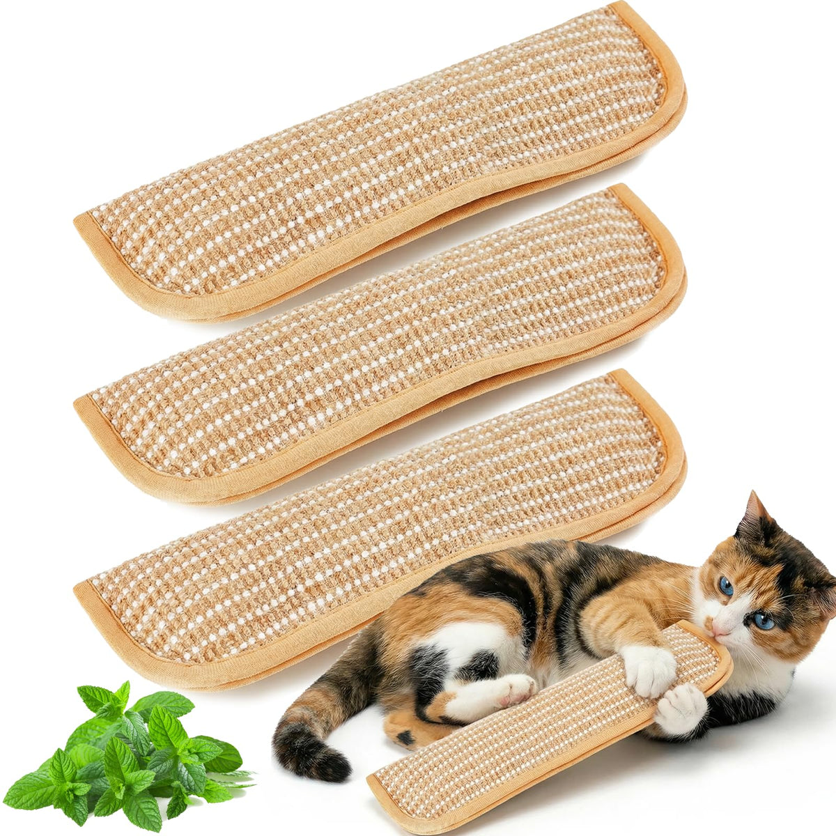 UBIETY 3Pcs catnip pillows set offering enrichment for indoor cats.