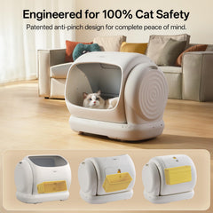 UBPET Self-Cleaning Litter Box anti-pinch safety reduces paw risks during use