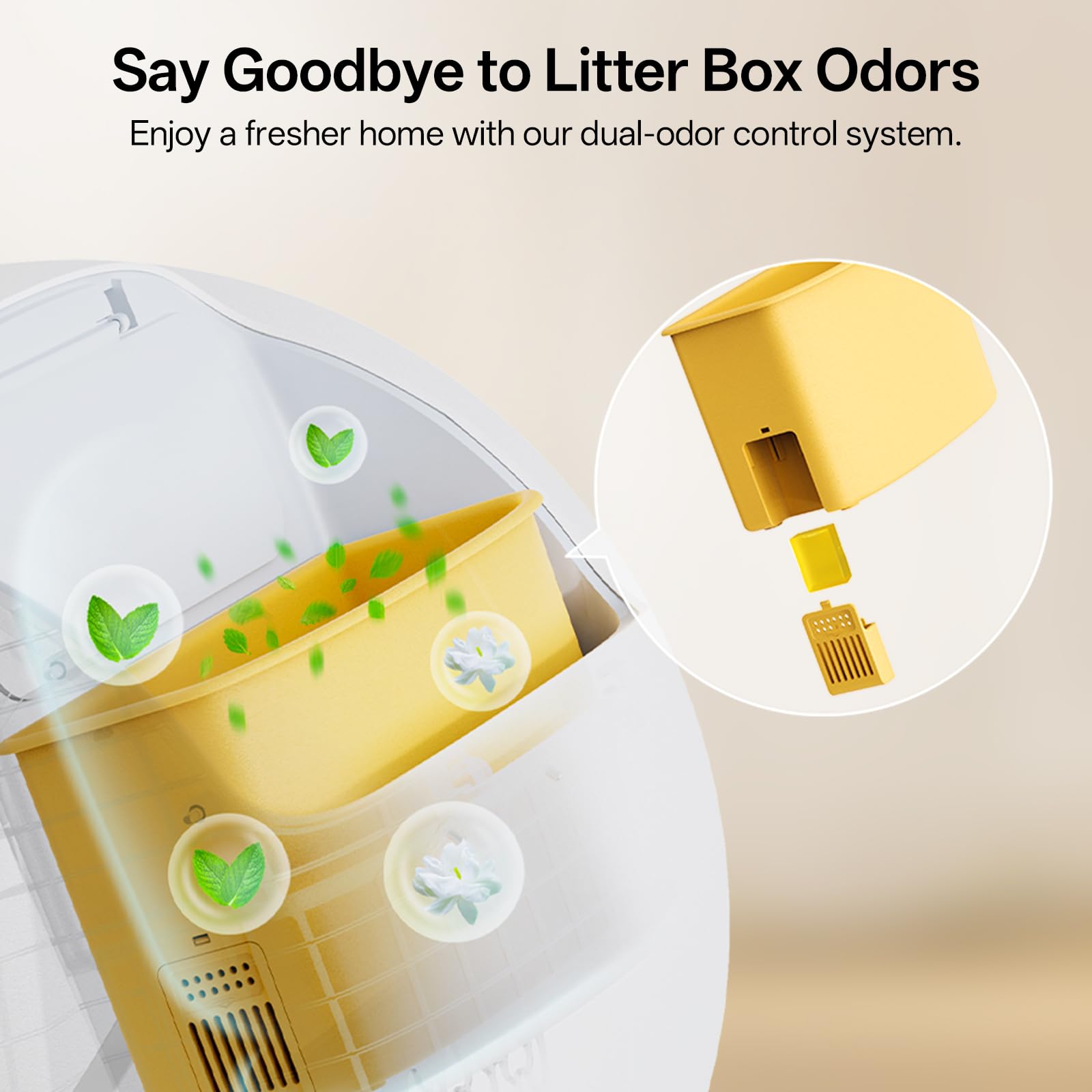 UBPET Self-Cleaning Litter Box quiet operation for peaceful nights