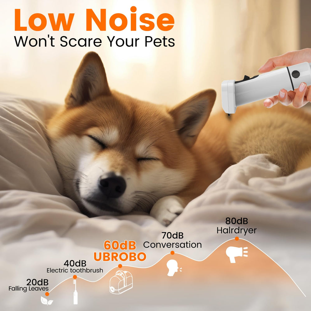 ubrobo dog grooming vacuum HEPA filter close-up, captures fine hairs and particles