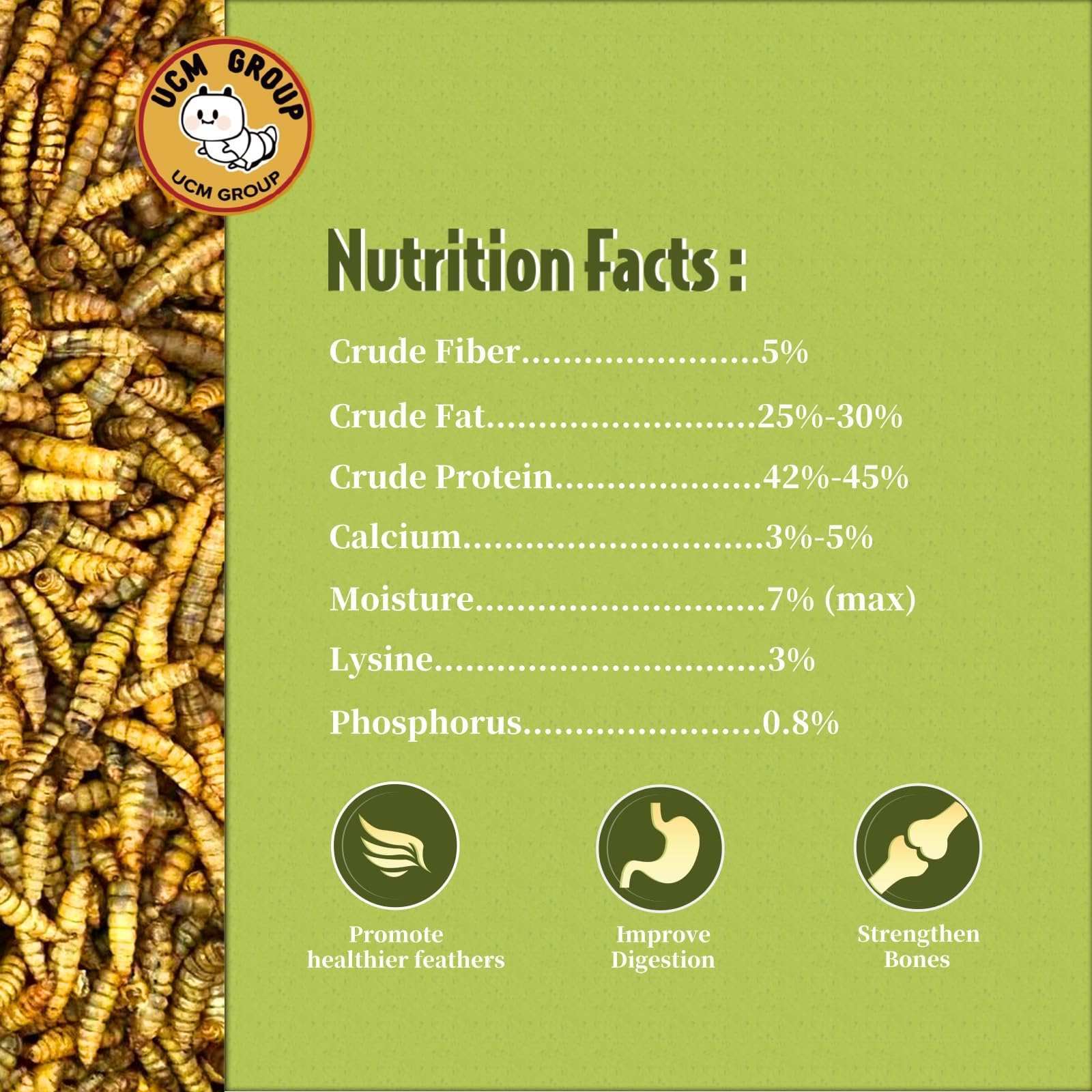 UCM Group BSFL immunity-support snack for backyard birds