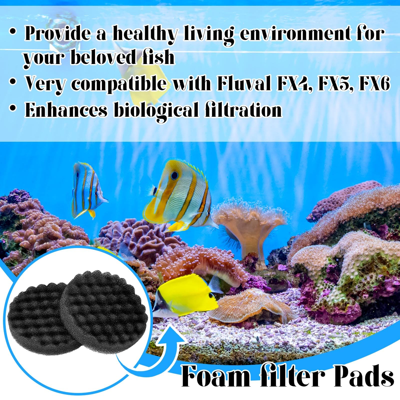 Uiifan easy-install filter media for quick replacements.