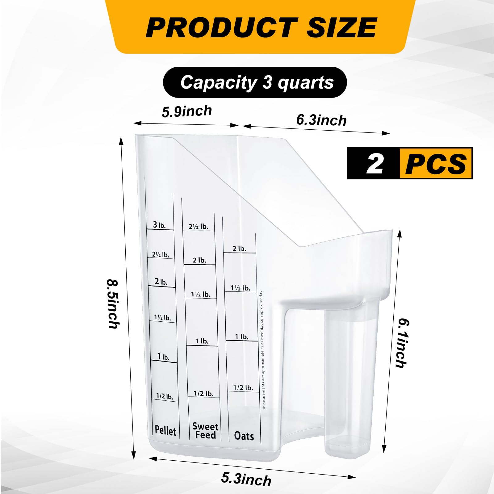 Uiifan pellet scoop with enclosed design minimizes spills during feeding