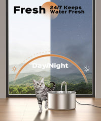 UIOOQ cat water fountain 74oz capacity reduces refills