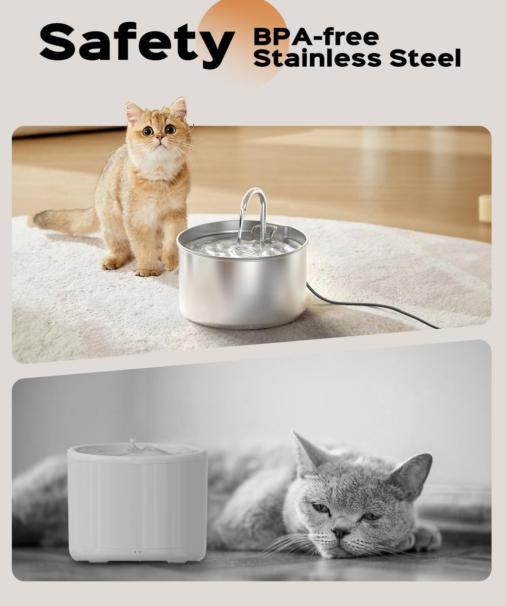 UIOOQ cat water fountain filter system for clean water