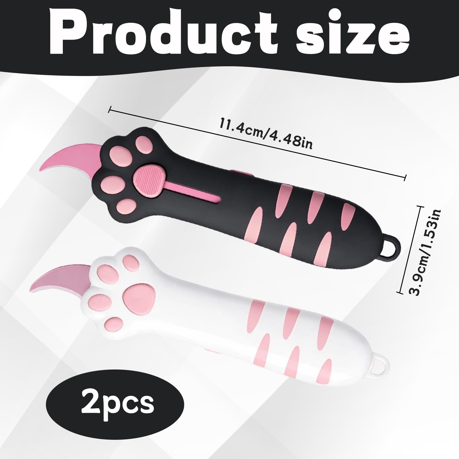 Ujukoxc black cat paw box cutter with ergonomic grip