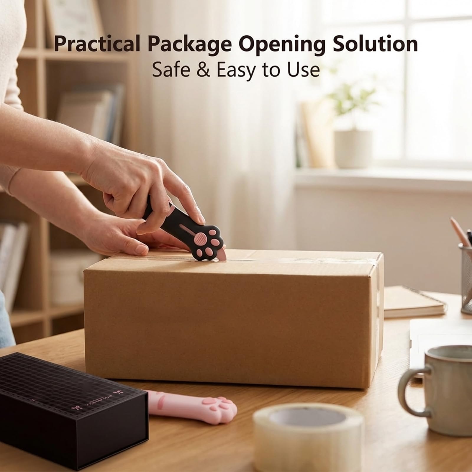 Compact design Ujukoxc cat paw box cutter suitable for desks