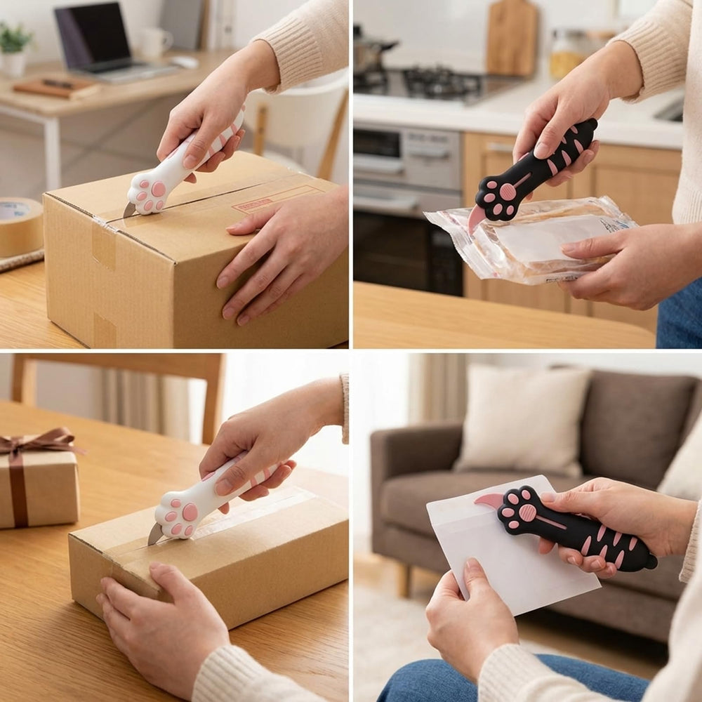 Safe retractable mechanism on Ujukoxc cat paw box cutter
