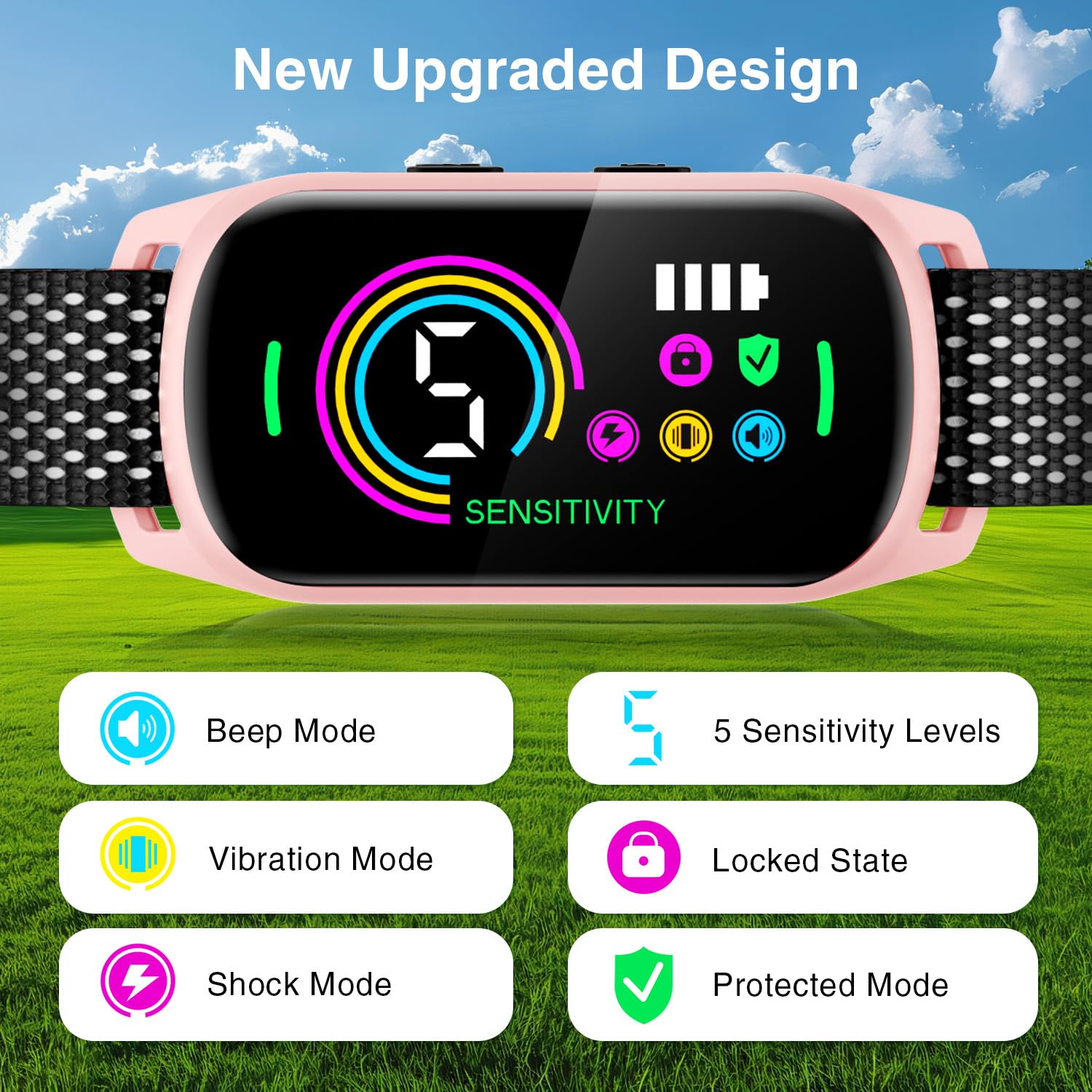 UJYOIIY bark collar magnetic charging improves waterproofing and convenience.
