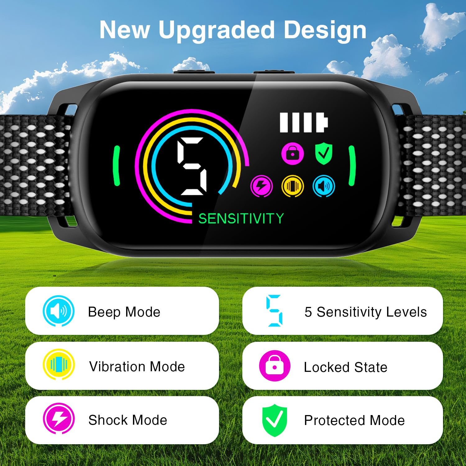 UJYOIIY bark collar magnetic charging improves waterproofing.