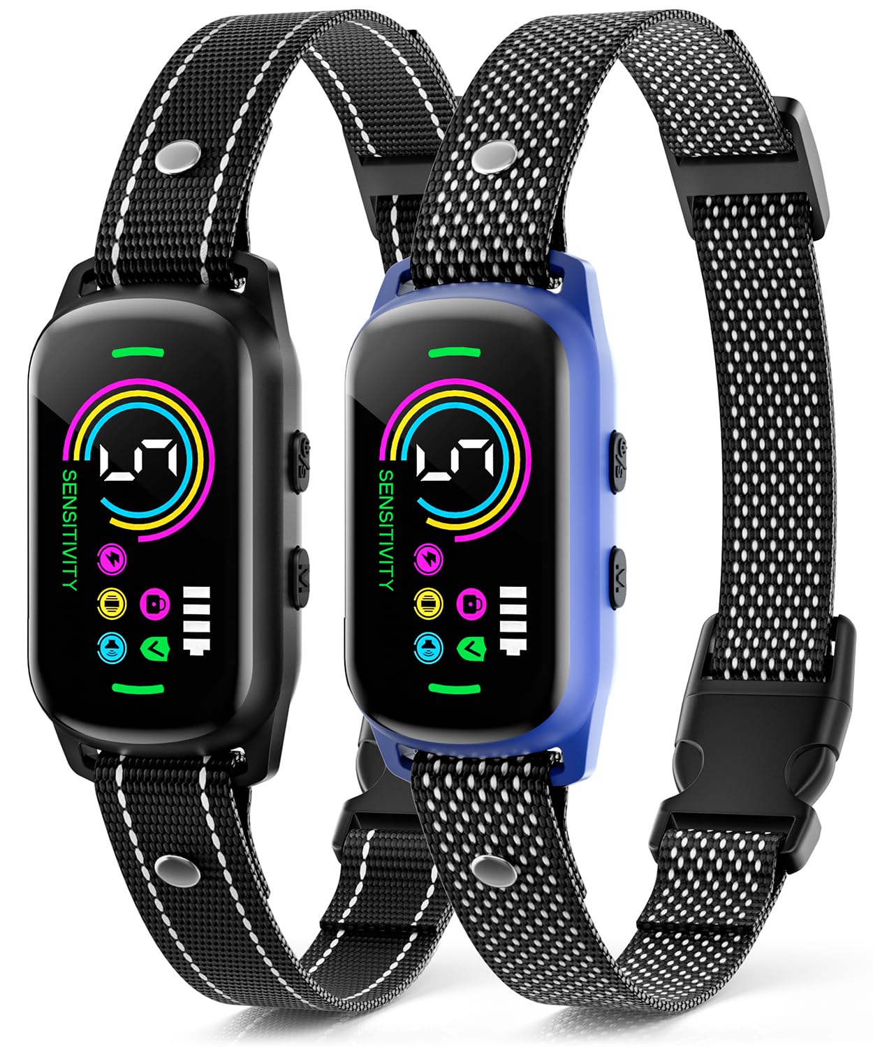 UJYOIIY bark collar with 5 training modes supports customizable training for dogs.