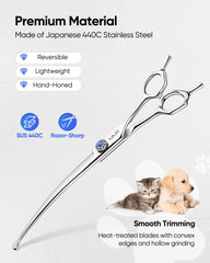 ULG curved dog shears angled blade aids contouring
