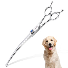 ULG curved dog shears front view for precise grooming