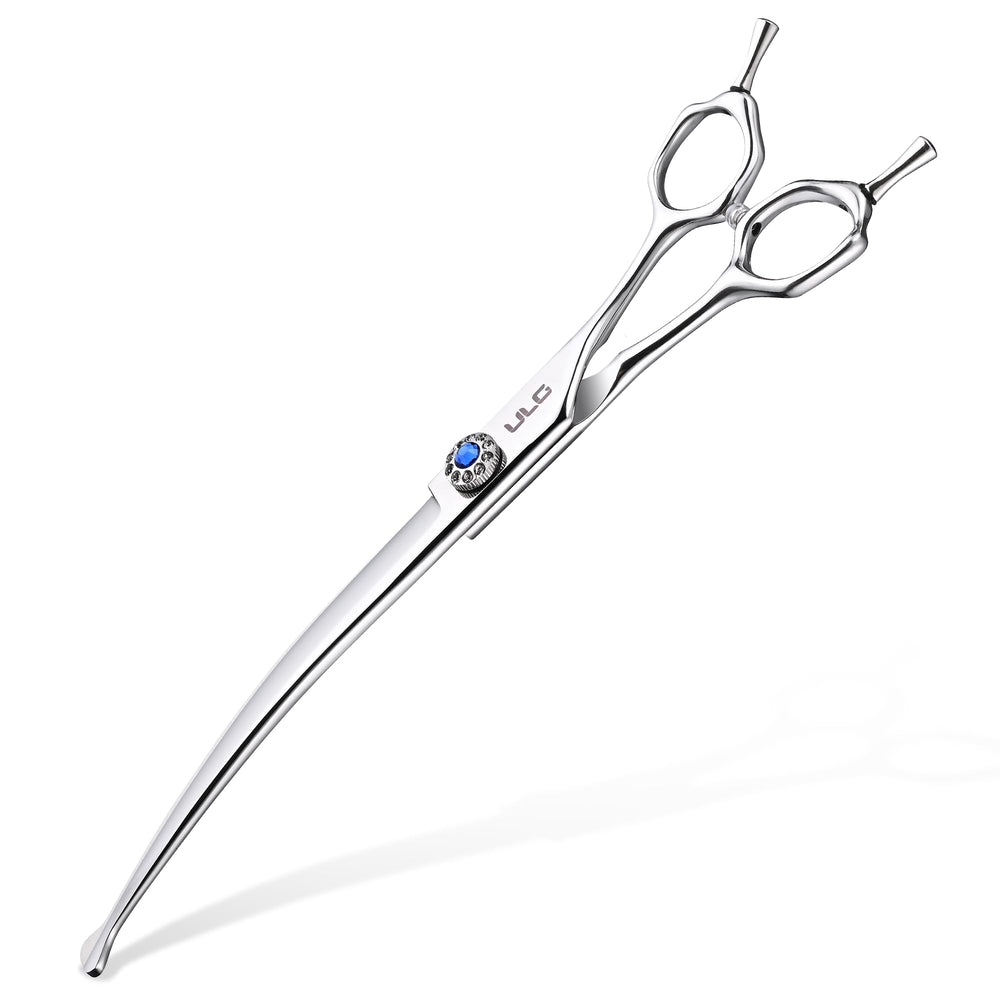 ULG curved dog shears packaging for professional use