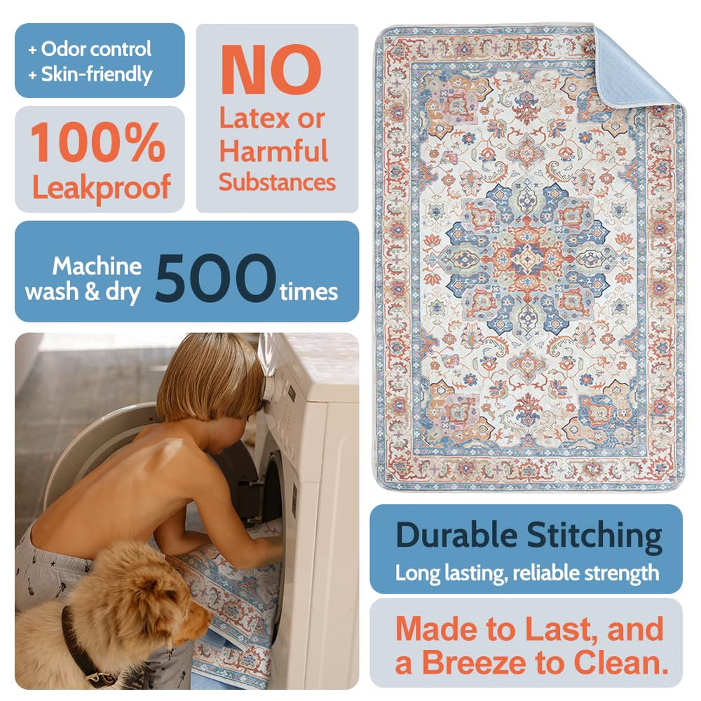 ULIGOTA soft-flannel top pad provides gentle, quiet protection for paws.