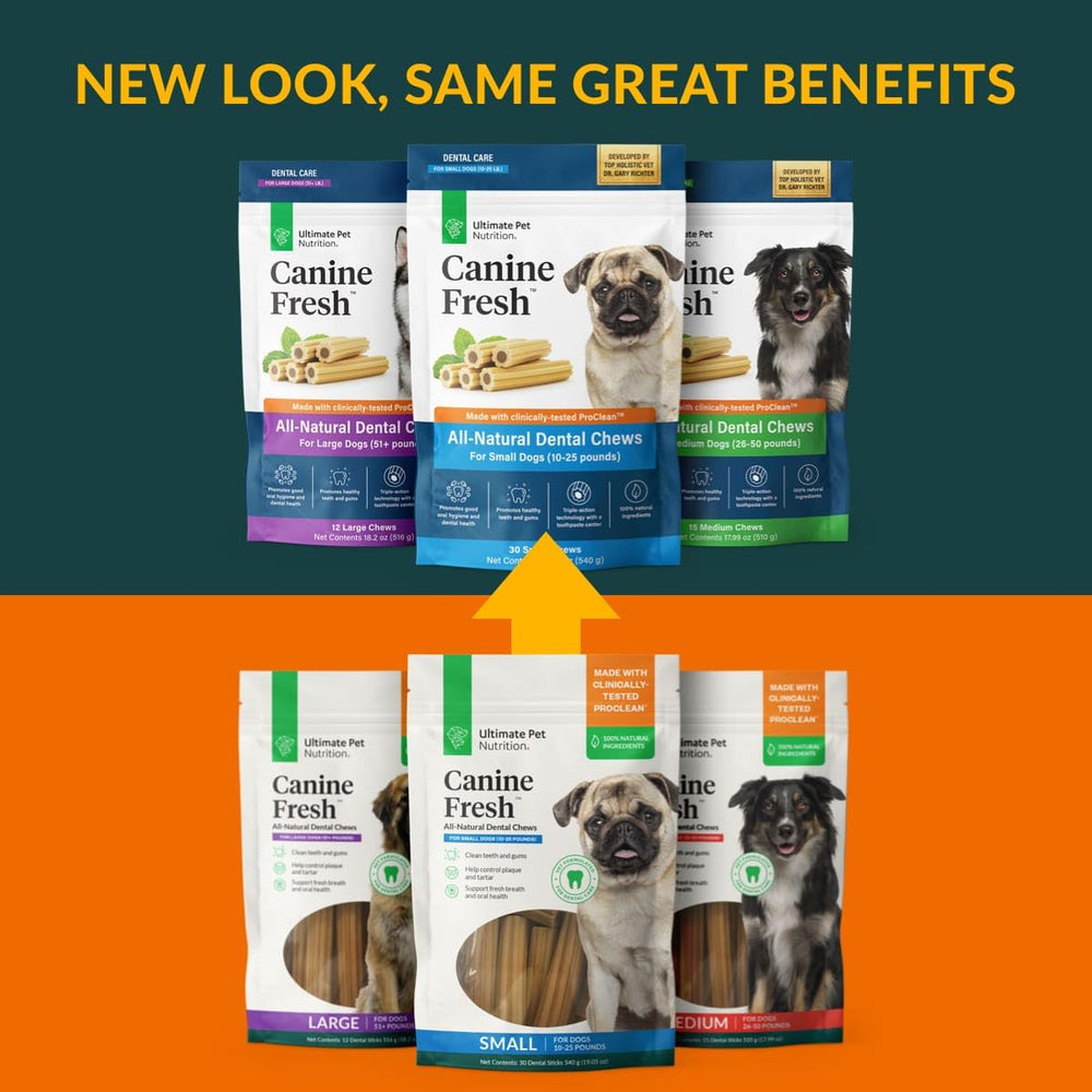 Gum soothing chew with white curcumin from Ultimate Pet Nutrition for comfort.