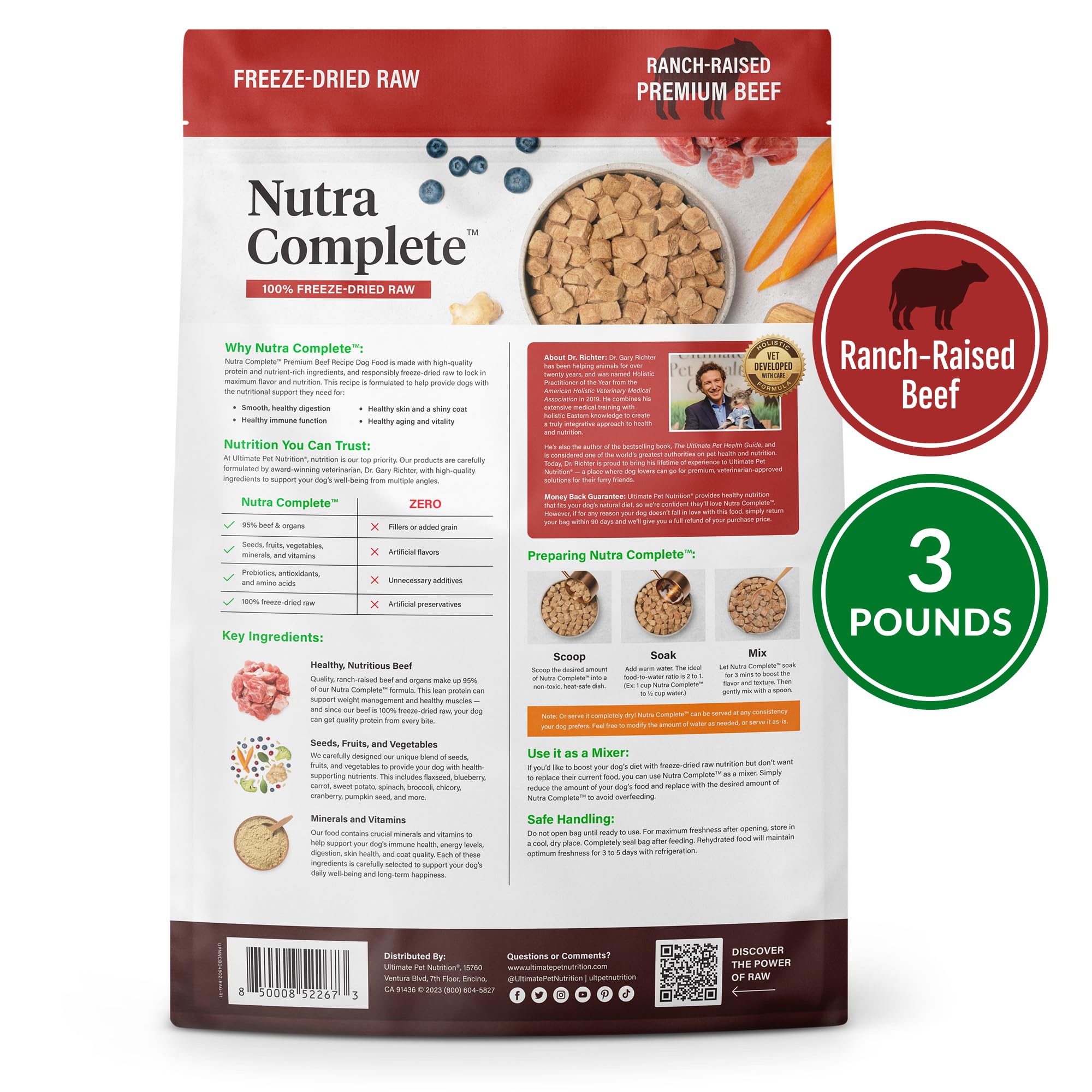 Nutra Complete as a mixer, showing how to enrich a regular meal.