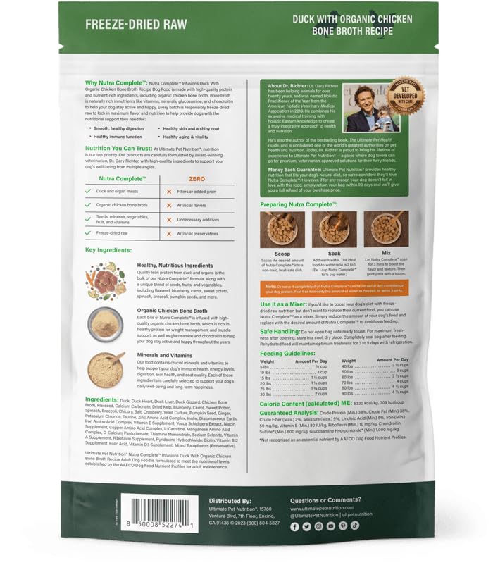 ULTIMATE PET NUTRITION Nutra Complete Infusions can be used as food topper or mixer