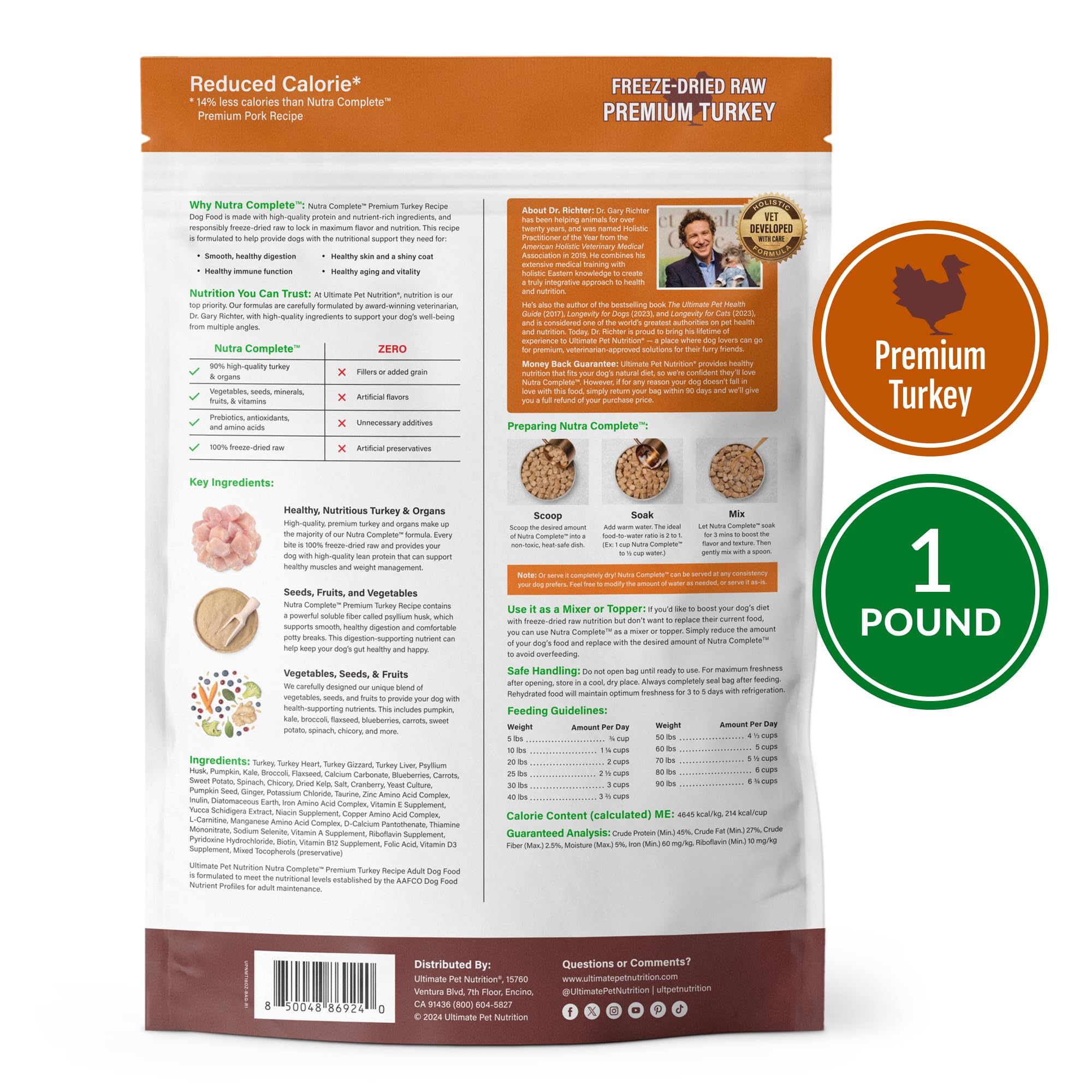 Ultimate Pet Nutrition Nutra Complete Mixer Dish shows easy incorporation with existing meals.