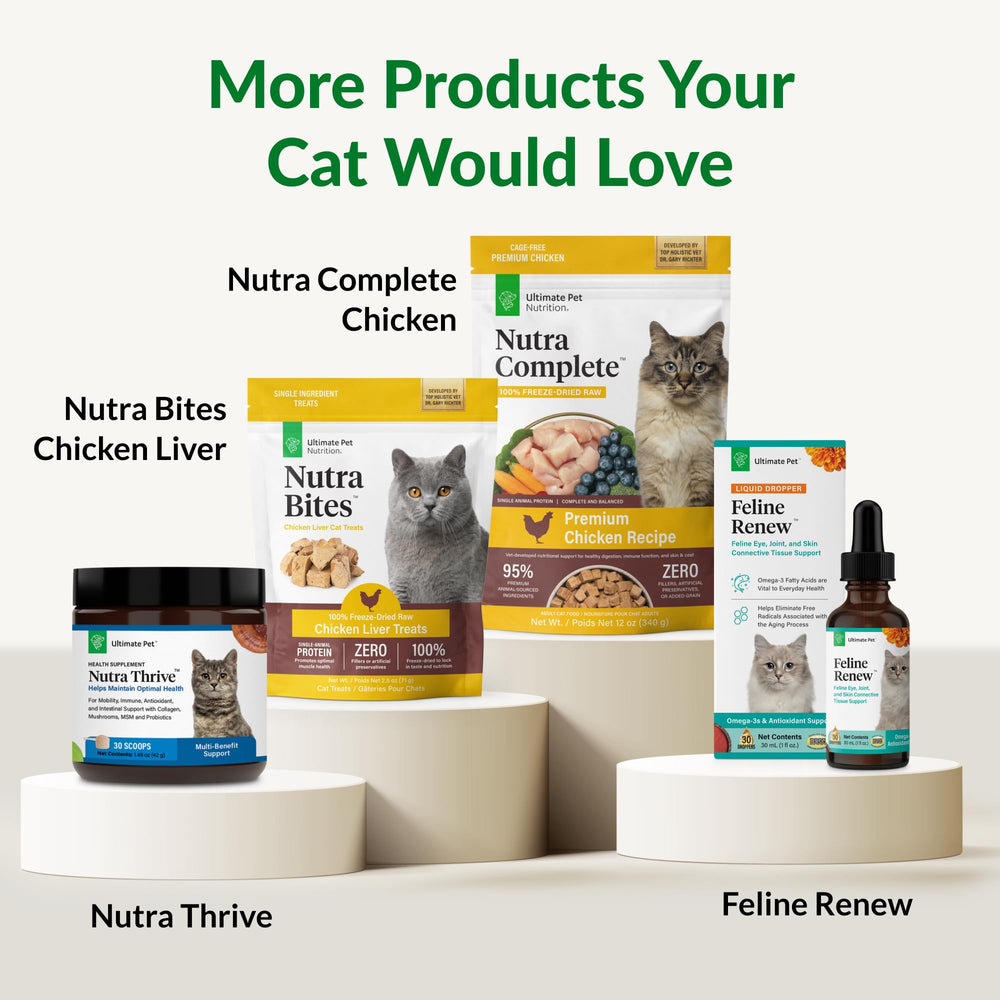 Nutra Complete 12 oz packaging shown for convenient storage, by Ultimate Pet Nutrition