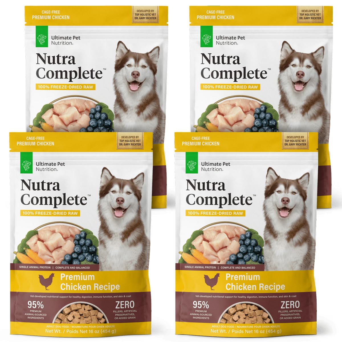Packaging view of ULTIMATE PET NUTRITION Nutra Complete for daily premium nutrition