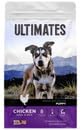 Ultimates Puppy Chicken Meal & Rice dry dog food bag for growing puppies.