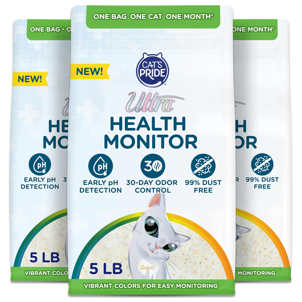 ULTRA Cat's Pride health-monitor litter color indicator signaling pH shifts for awareness