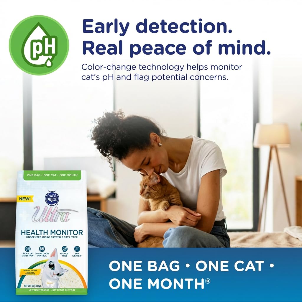 ULTRA Cat's Pride red granules warn of potential issues prompting vet check