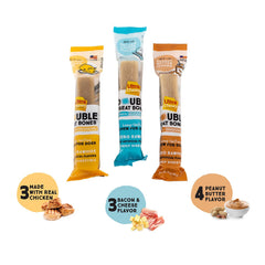 Ultra Chewy chicken-bacon-cheese bone highlights a flavorful, durable chew