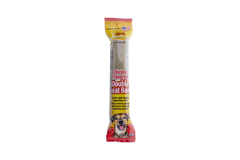 Ultra Chewy Chicken Double Treat Bones rawhide-free option for sensitive stomachs