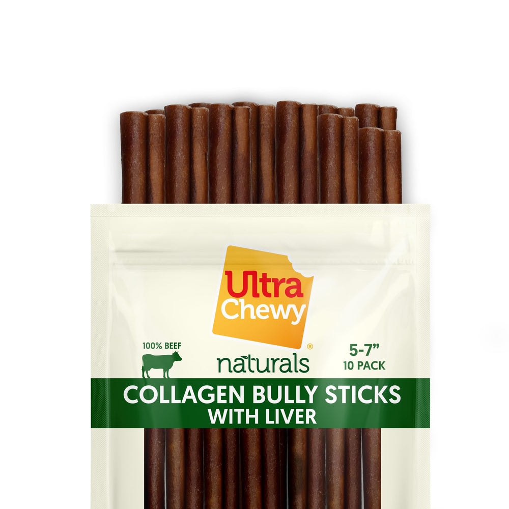 Ultra Chewy Collagen Sticks back panel packaging highlighting natural ingredients