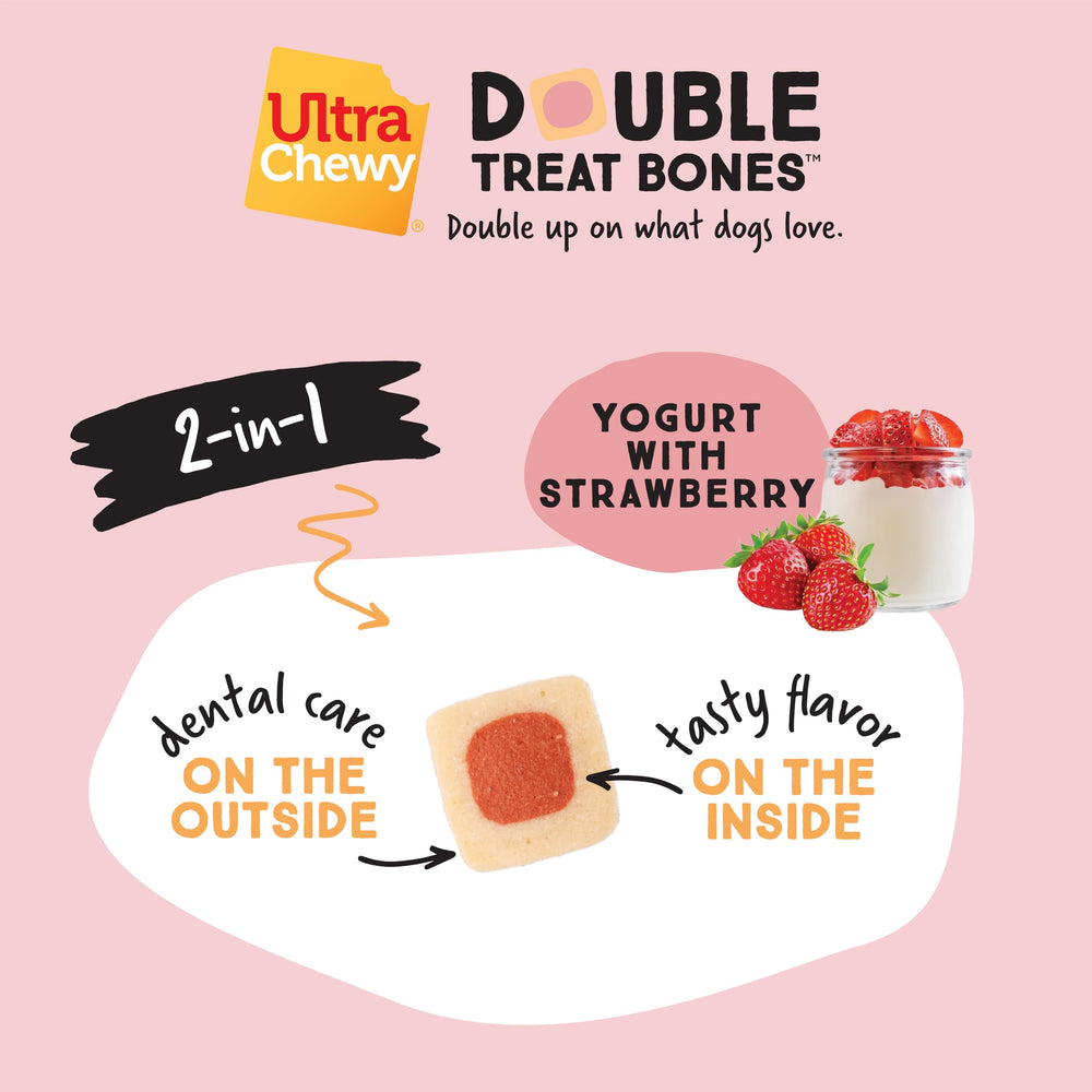 Ultra Chewy Double Treat Bones suit dogs of all sizes