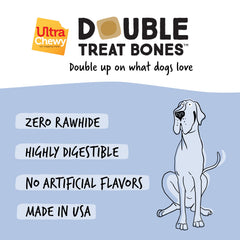 Ultra Chewy Double Treat Bones banana flavor chew for enjoyable chewing