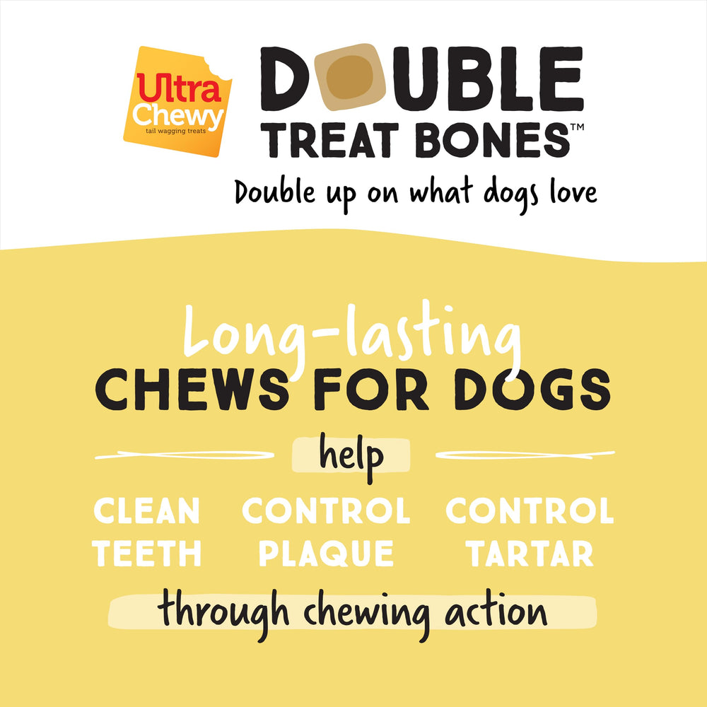 Ultra Chewy Double Treat Bones blueberry flavor chew for tasty engagement