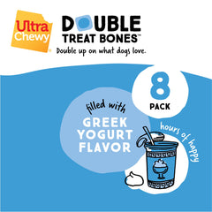 Ultra Chewy Double Treat Bones Greek Yogurt flavor dogs love