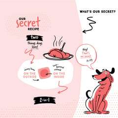 Ultra Chewy Double Treat Bones liver-flavor close-up; dogs savor the aroma and flavor.