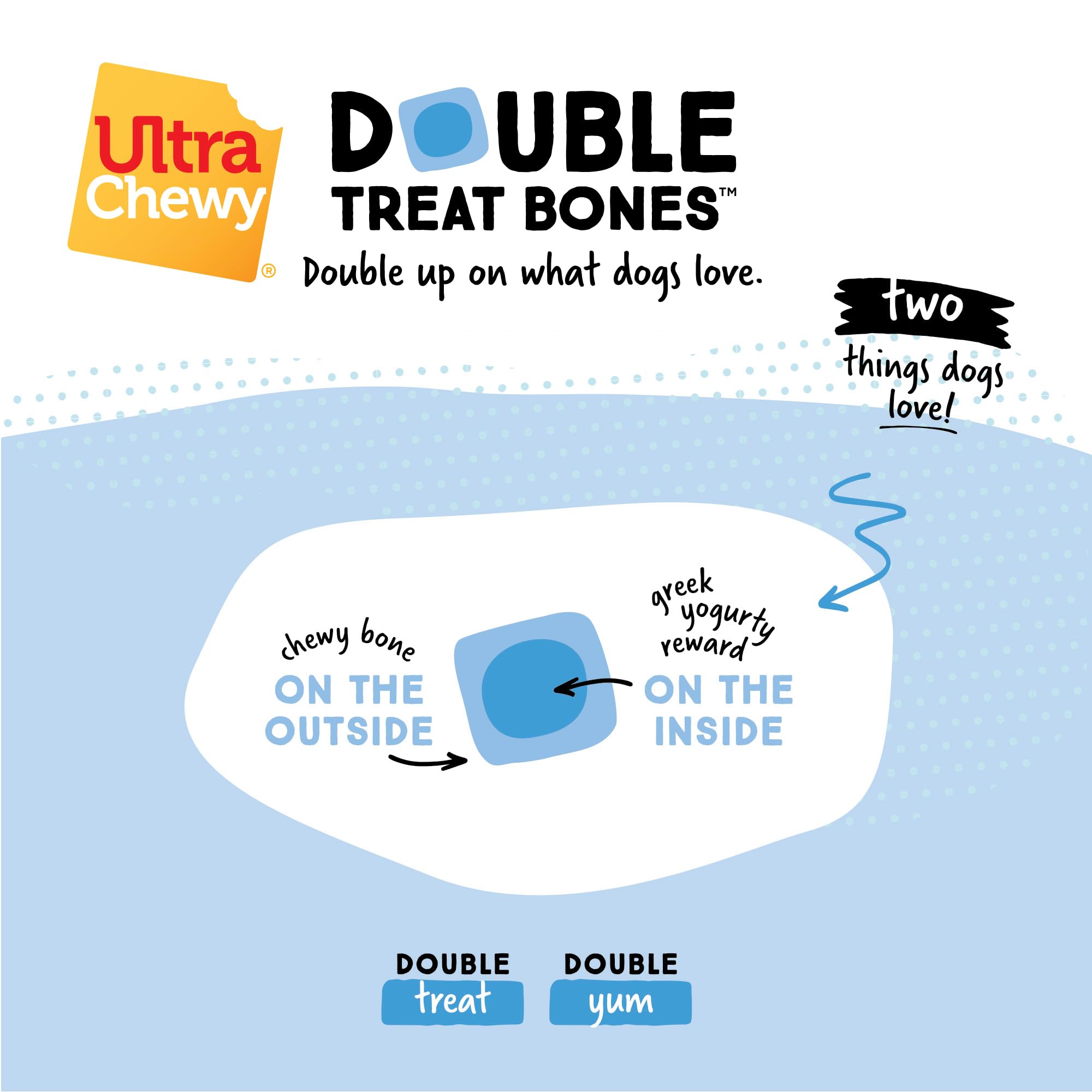 Ultra Chewy Double Treat Bones USA-made quality product