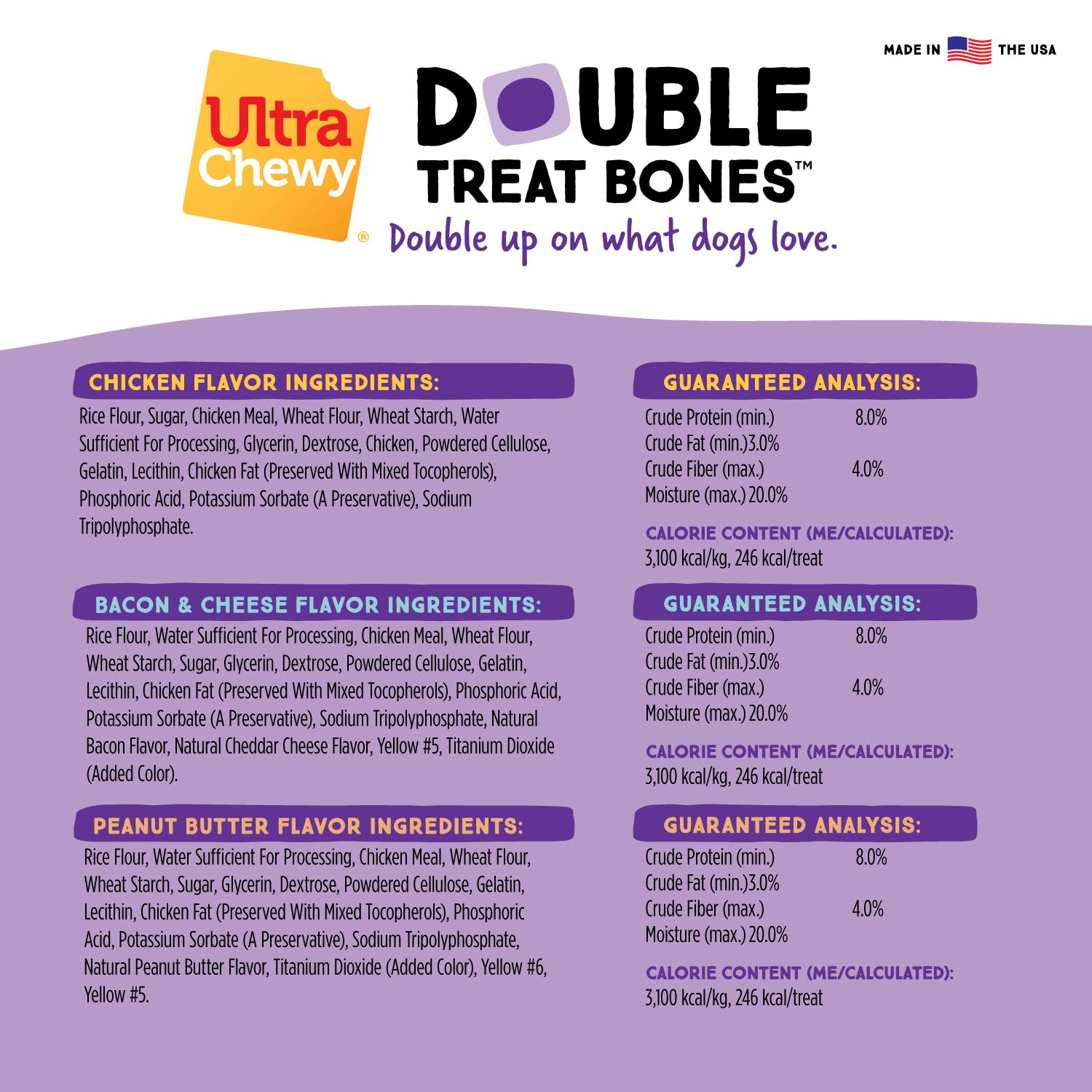 Ultra Chewy dual-texture center bone for engaging rewards