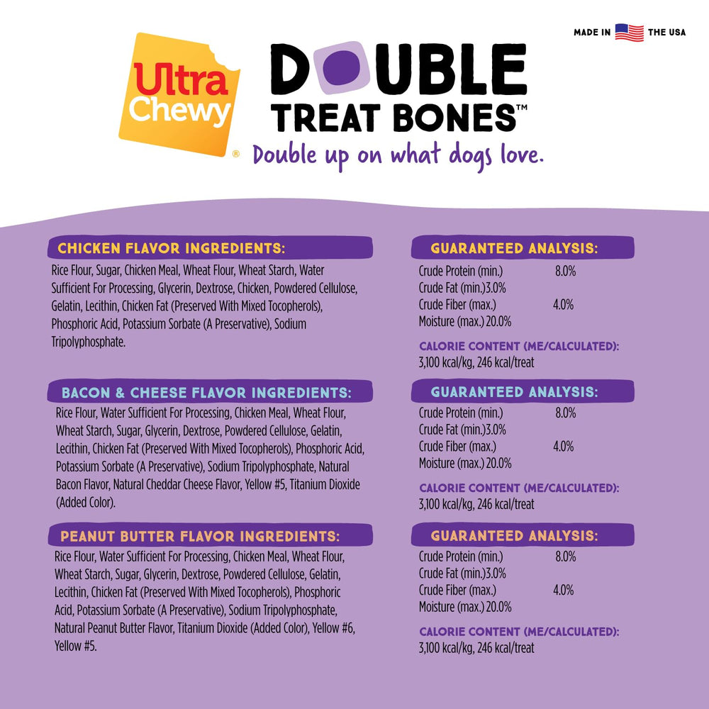 Ultra Chewy dual-texture center bone for engaging rewards