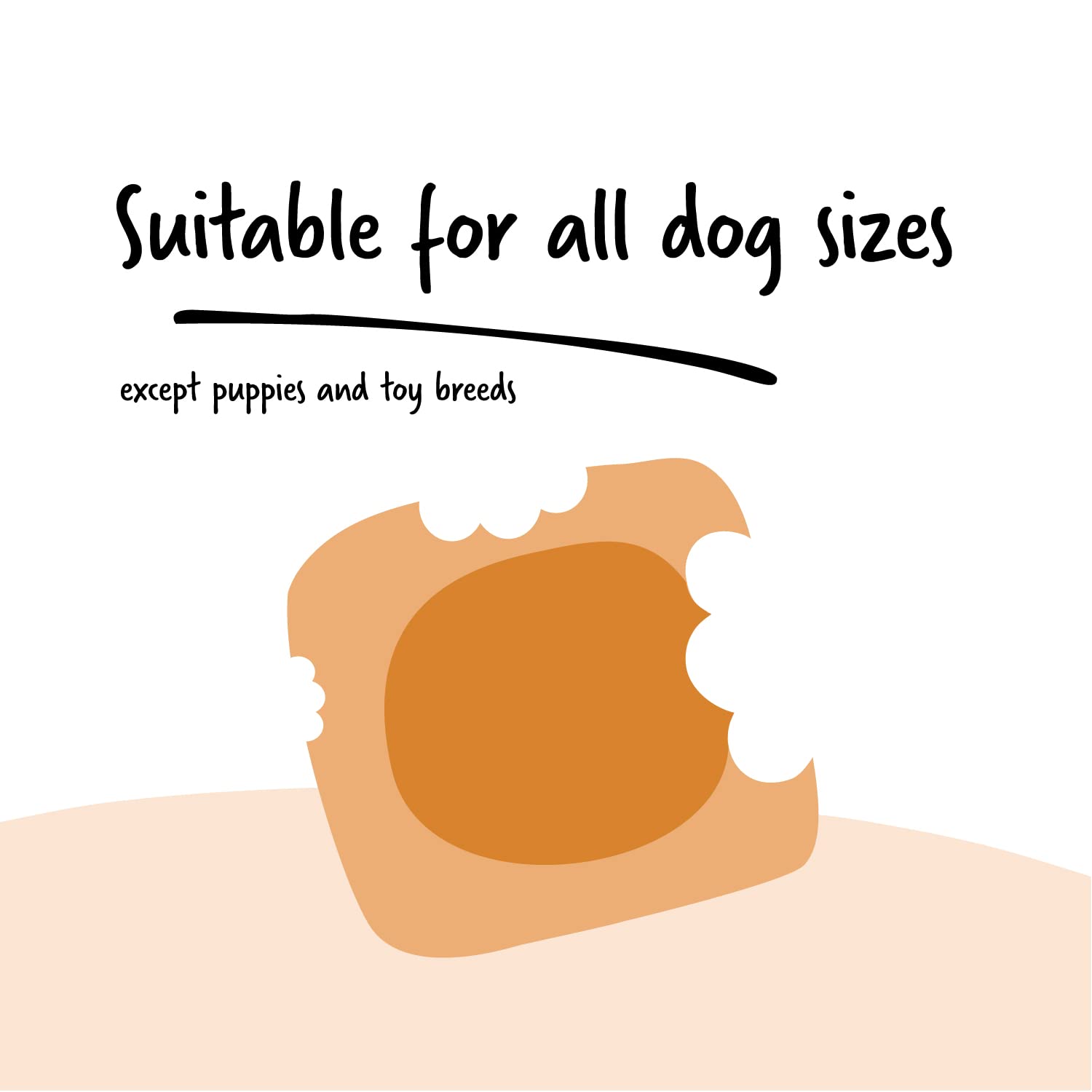 Ultra Chewy Peanut Butter Double Treat Bones designed for aggressive chewers with durable texture.